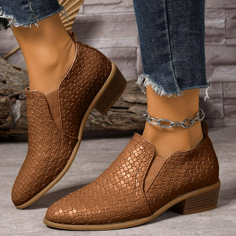 Oxfords Dress Boots Ankle Booties for Women Ladies 2025 Business