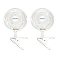 thumbnail image 1 of Hurricane Classic 6" Mini Clip On Fan for Desks & Night Stands, White (2 Pack), 1 of 8