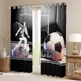 thumbnail image 2 of Feelyou Cartoon Football Athlete Black Out Curtains, Soccer Sports Gaming Curtains Pack of 2 (42x63 Each), Teens Kids Boys Girls Bedroom Curtains, Blackout Curtains Bedroom Decor, 2 of 6