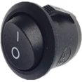thumbnail image 2 of Lsgoodcare 30PCS Round Type Switch Black AC 6A 250V 10A 125V 2 Pin ON/Off I/O SPST Snap in Mini Boat Rocker Switch, 2 of 5