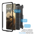 thumbnail image 4 of Ebizware for Motorola Edge 2025 Case with Holster Belt Clip, Military Grade Drop Protection Heavy Duty Shockproof Protective Rugged Cell Phone Case Kickstand Cover for Motorola Edge 2025 - Black, 4 of 9