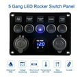 thumbnail image 1 of EIMELI Multifunctional 5-position Rocker Switch Waterproof Dc12v/24v  Suitable for High-end Large Tools Such As Ships  Yachts  Rvs, 1 of 11