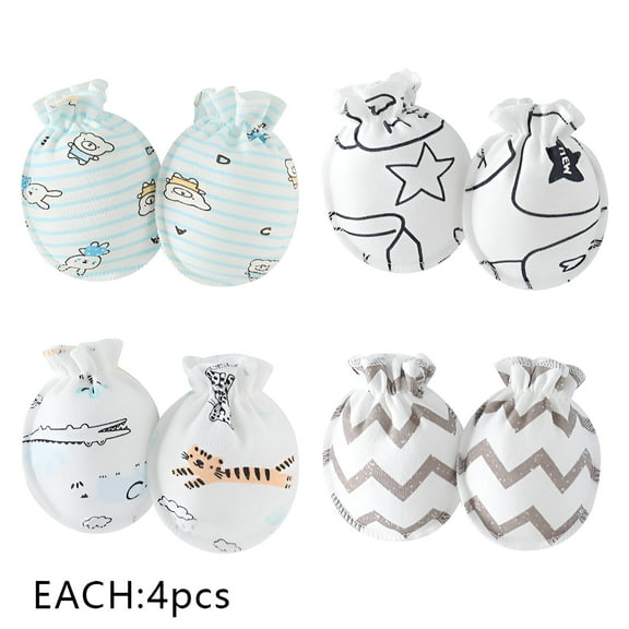 TELOLY 16Pcs Baby Mittens,Scratch-Resistant Material Baby Mittens Newborn,Fresh Design Newborn Mittens No Scratch,Style1