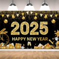 thumbnail image 4 of Banner de Feliz Año Nuevo, Banner de Fondo de Feliz Año Nuevo de Colores Brillantes para Decoración de Fiesta de Nochevieja 2025, Banner de Fiesta de Feliz Año Nuevo, 4 of 5