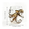 thumbnail image 3 of JHyouerji Hand Painted Drinking Glass 4×4×4Inch Thick Clear Tumbler Wine Cocktail Water Cup Home Bar Decor, 3 of 5