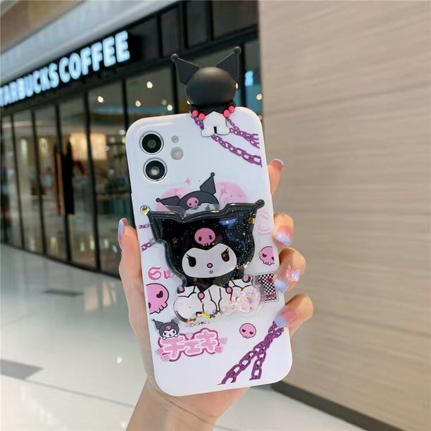 Sanrio Kuromi-fundas de teléfono con dibujos animados en 3D para iPhone 14, 13, 12, 11 Pro Max, Mini, XR, XS MAX, 8, X, 7, funda de silicona suave anticaída, Y2k, niñas Fivean unisex