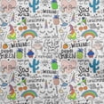 thumbnail image 1 of oneOone Silk Tabby Light Beige Fabric Unicorn Pattern Sewing Craft Projects Fabric Prints By Yard 42 Inch Wide, 1 of 1