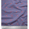 thumbnail image 1 of Soimoi Purple Velvet Fabric Red & Blue Star Printed Craft Fabric by the Yard 58 Inch Wide, 1 of 3