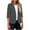 Dark Gray, variant on ​Women's Collarless Slim Blazer - 3/4 Sleeve Lightweight Design for Casual & Office Wear