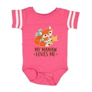 Inktastic Mamaw Loves Me Grandchild Fox Boys or Girls Baby Bodysuit