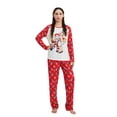 thumbnail image 2 of Family Matching Christmas Pajamas Santa Claus Long Sleeve Tops and Reindeer Pants Loungewear Set, 2 of 9