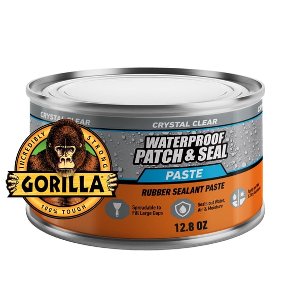 Gorilla Waterproof Patch and Seal Paste Crystal Clear Can