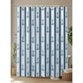 thumbnail image 4 of Shower Curtains Nautical Anchor Bath Curtain Navy Blue Stripes Waterproof Bathroom Shower Curtain Set with Hooks Decoration 72 x 84 Inches, 4 of 7