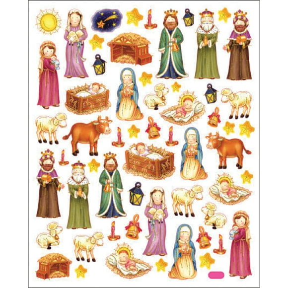 Stickers Multicolores-Scène de la Nativité