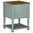 thumbnail image 4 of Wooden Accent Cabinet with Lattice Door Front Teal Blue and Brown - Saltoro Sherpi, 4 of 5