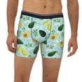 thumbnail image 2 of Picia Avocado Flowers And Leaves Pattern Men's Athletic Long Leg Briefs , Performance Stretch Underwear，Moisture-Wicking, 2 of 7
