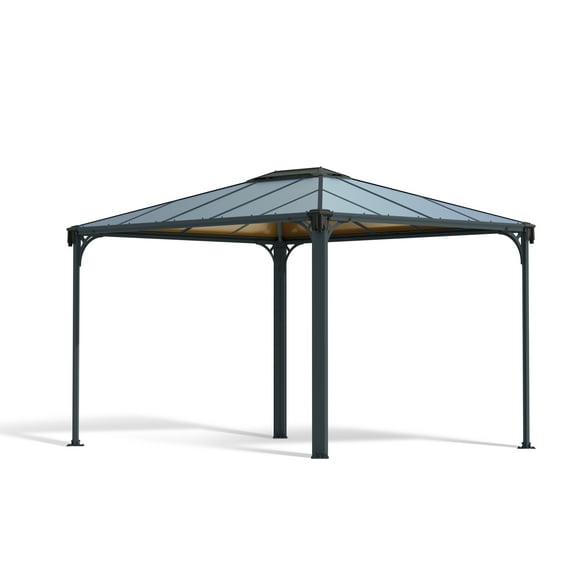 Palram - Canopia Martinique 3600 10' x 12' Polycarbonate/Aluminum Gazebo - Gray/Bronze
