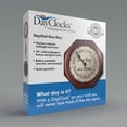 thumbnail image 4 of DayClocks "One Day at a Time" Day-of-the-Week Wall Clock with 10" Mahogany Wood Frame, 4 of 10