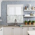 thumbnail image 6 of Kitchen Curtains Set, Green Coastal Kitchen Curtains and Valances Set, Nautical Summer Beach Coral Sea Turtle Rod Pocket Tier Curtains 24 Inch Length for Cafe/Bedroom Windows, 6 of 6