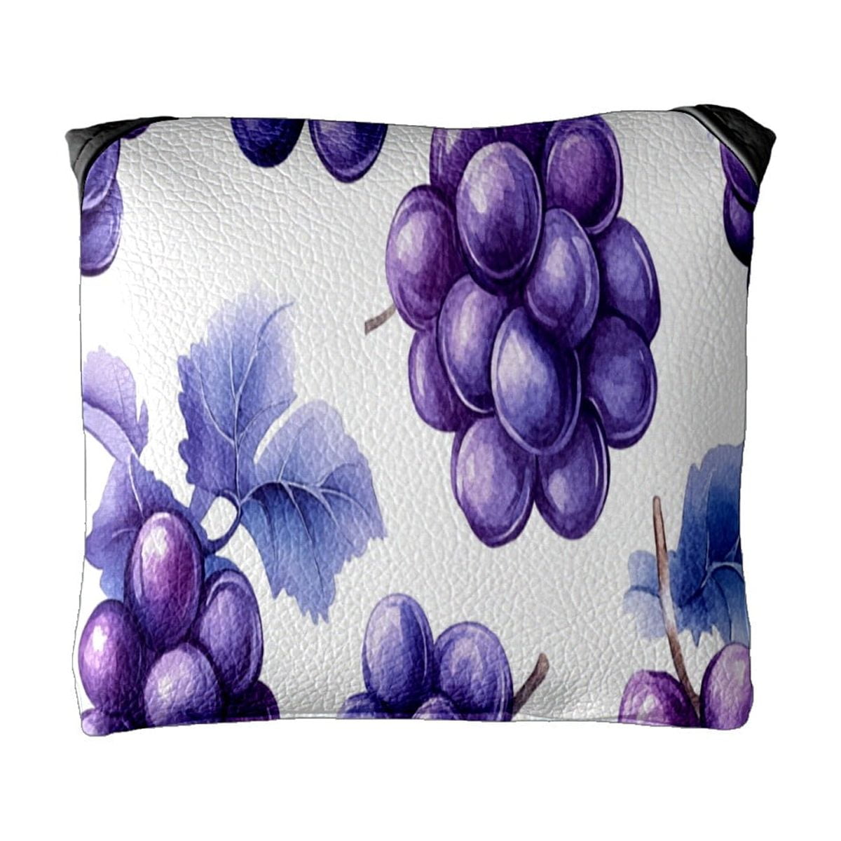 Golf Mallet Putter Cover Premium Leather Waterproof Golf Putter Head Cover with Magnetic Closure Grape