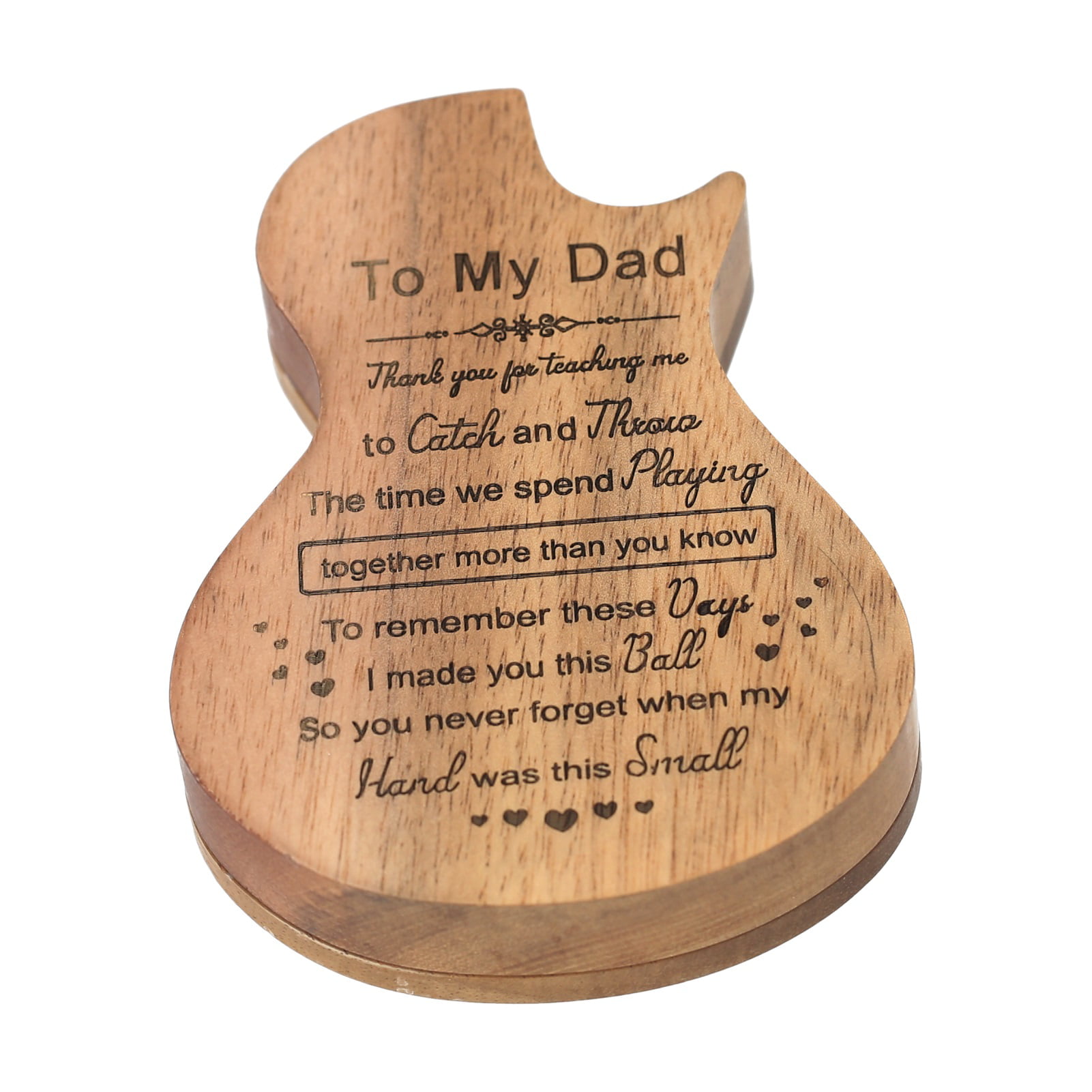Guitar Wooden Pick Box Holder Collector with 2pcs Wood Picks C6S9 