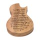 thumbnail image 1 of Titular de la selección Irfora Soporte de caja de púas de guitarra de madera Forma de guitarra 3 compartimentos Paletas Recipiente de madera con 3 púas de madera de olivo Irfora Titular de la selección, 1 of 7