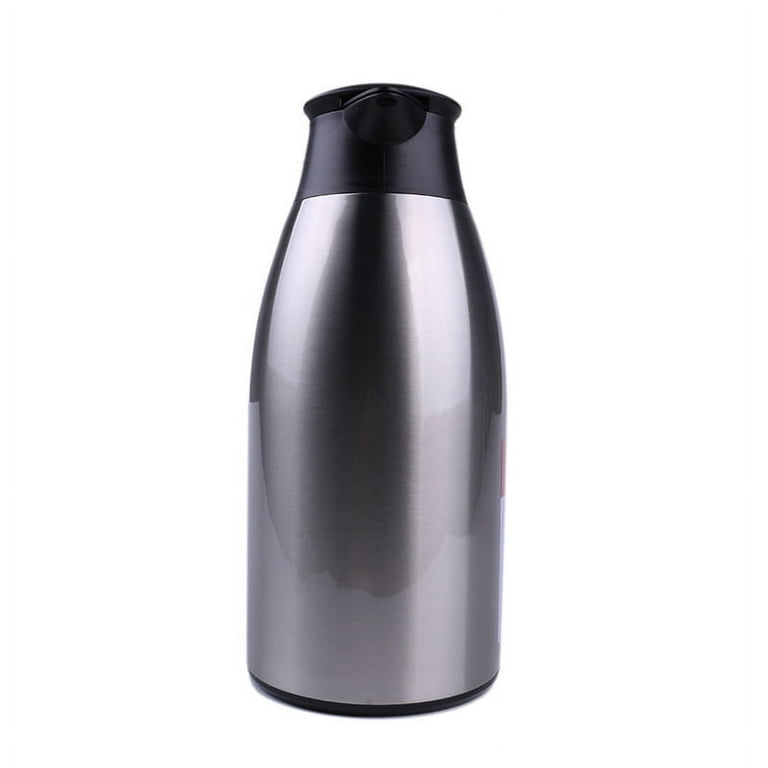 2L Top-Press Bottle Vacuum Flask Stainless Steel Jug Hot/Cold Water Thermal  Pot