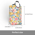 thumbnail image 3 of Vsdgher Watercolor Wildflowers Print Square Laundry Bag Large Collapsible Dirty Clothes Bags With Handles Waterproof Essentials Storage For College Dorm, Family, 3 of 6