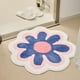 thumbnail image 5 of Alfombra de cachemira con flores sencillas para el hogar, sala de estar, mesita de noche, sofá, mesa de café, manta para baño, tapete absorbente grueso para puerta, 5 of 6