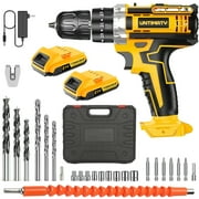 UNTIMATY 21V Cordless Power Drill Set, Power Drill Driver Kit with Lithium-ion Battery and Charger, 3/8-Inch Keyless Chuck, 2 Variable Speed, 25+3 Position and 33pcs Drill/Driver Bits