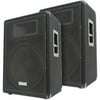 Seismic Audio Premium FL-15P (Pair) 2-way Indoor Speaker, 400 W RMS, Black