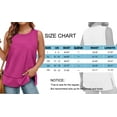 thumbnail image 6 of MOSHU Summer Tank Tops for Women Round Neck Sleeveless Plus Size Tops Slit Side Stiching Womens Shirts, 6 of 8