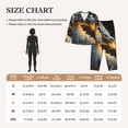 thumbnail image 4 of Honeii Golden White Fire Dragon print Women's Pajama Sets Long Sleeve Button Down Sleepwear Nightwear Soft Pjs Lounge Sets-Large, 4 of 7