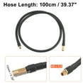 thumbnail image 4 of Adaptador de mandril de manguera de extensión de inflador de neumáticos roscado de 100 cm, tubo de bomba de aire, tubo de válvula de neumático para coche, camión, bicicleta, MTB, caucho de cobre, tono cobre negro Unique Bargains mandriles de llantas, 4 of 7