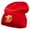 Red, variant on Gold Lion Embroidered Big Size Cuff Long Beanie - Black XL-3XL