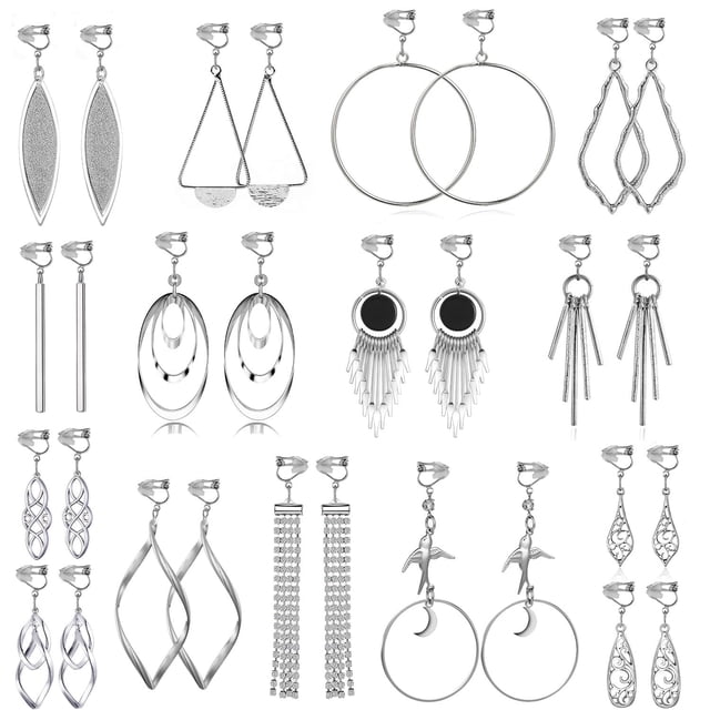 Pendientes con clip TAMHOO Wholesale, 15 pares, para moda femenina