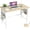 White, variant on Folding Desk 40" Foldable Desk with Removable Pegboards | Easy Assembly Office Desk for Small Spaces, Study, and Apartment Living, Oak