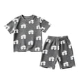 thumbnail image 4 of Boy's Clothing Printed Short Sleeve Shirt Short Pullover Spring Outfits Boy Clothes 9-10 Years, 4 of 4