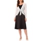 thumbnail image 2 of INSPIRE CHIC Chaqueta de malla con volantes de manga larga casual para mujer, con lazo, talla XL, blanca, 2 of 6