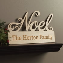 Christmas Noel Personalized Wood Plaque