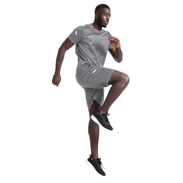 BUYJYA Men's Workout Set, 3Pack Gym Shorts and Shirts, Quick Dry  Sportswear, Size S-3XL - Walmart.com