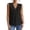 Black, variant on YUEVORA Sleeveless V Neck Blouse for Women, Summer Casual Layered Pleated Tank Top, Lightweight Solid Color Dressy Top for Office Work and Daily Wear