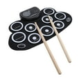 thumbnail image 1 of Roll Up Electronic Practice Drum, 9 Pads Electronic Drum Set Portable  for Indoor Outdoor, 1 of 7