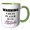 Green/White, variant on 3drose, Simple Text About Chess, 11oz Two-tone Yellow Mug