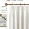 thumbnail image 4 of Parojati 2 Panels Linen Blend Pinch Pleated Curtains for living room , Blackout Heat Blocking Window Curtains for Bedroom,Living Room,Office, 40''W×84''L, Beige, 4 of 9