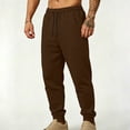 thumbnail image 6 of Guluxicc Men's Athletic Pants Loose Drawstring Elastic Waist Straight Leg Trousers with Pockets for Jogging Everyday Fall Winter, 6 of 7