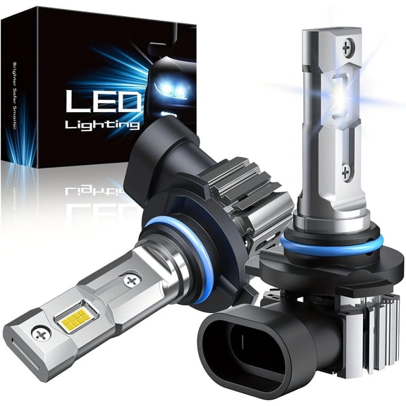 9006/HB4 LED Bulb, 60W 16000LM 6000K Cold White Fog Lamp Bulb, With Cooling Fan, Plug And Play, Pack Of 2, Without Battery