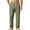 Army Green, variant on Jerdar Men's Linen Pants Elastic Waist Drawstring Multi Pockets Straight Leg Solid Color Lightweight Breathable Casual Summer Beach Vacation Trousers