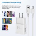 thumbnail image 7 of C Charger Compatible for Samsung Charger Fast Charging with USB Type C Cable 6FT Compatible for Samsung Galaxy S26/S25/S24+/S23/S22/S22 Ultra/S21 Ultra/S21/S20/S10/S10e/S9 Plus/Note 20/10, 7 of 7