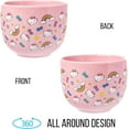 thumbnail image 5 of Silver Buffalo Sanrio Hello Kitty Bows Stars Rainbow Pattern Ceramic Ramen Noodle Rice Bowl with Chopsticks, Microwave Safe, 20 Ounces, 5 of 8